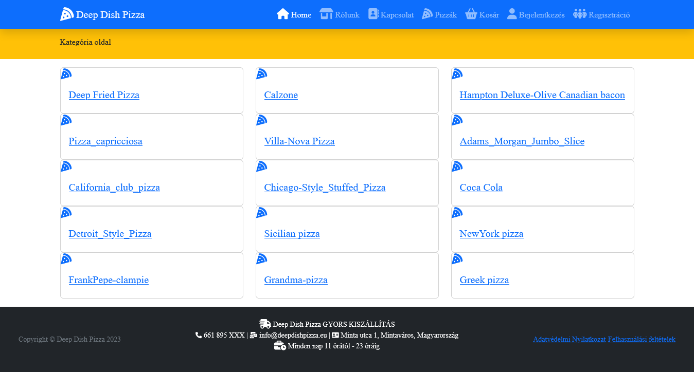 Github Szijartoferenc Pizza