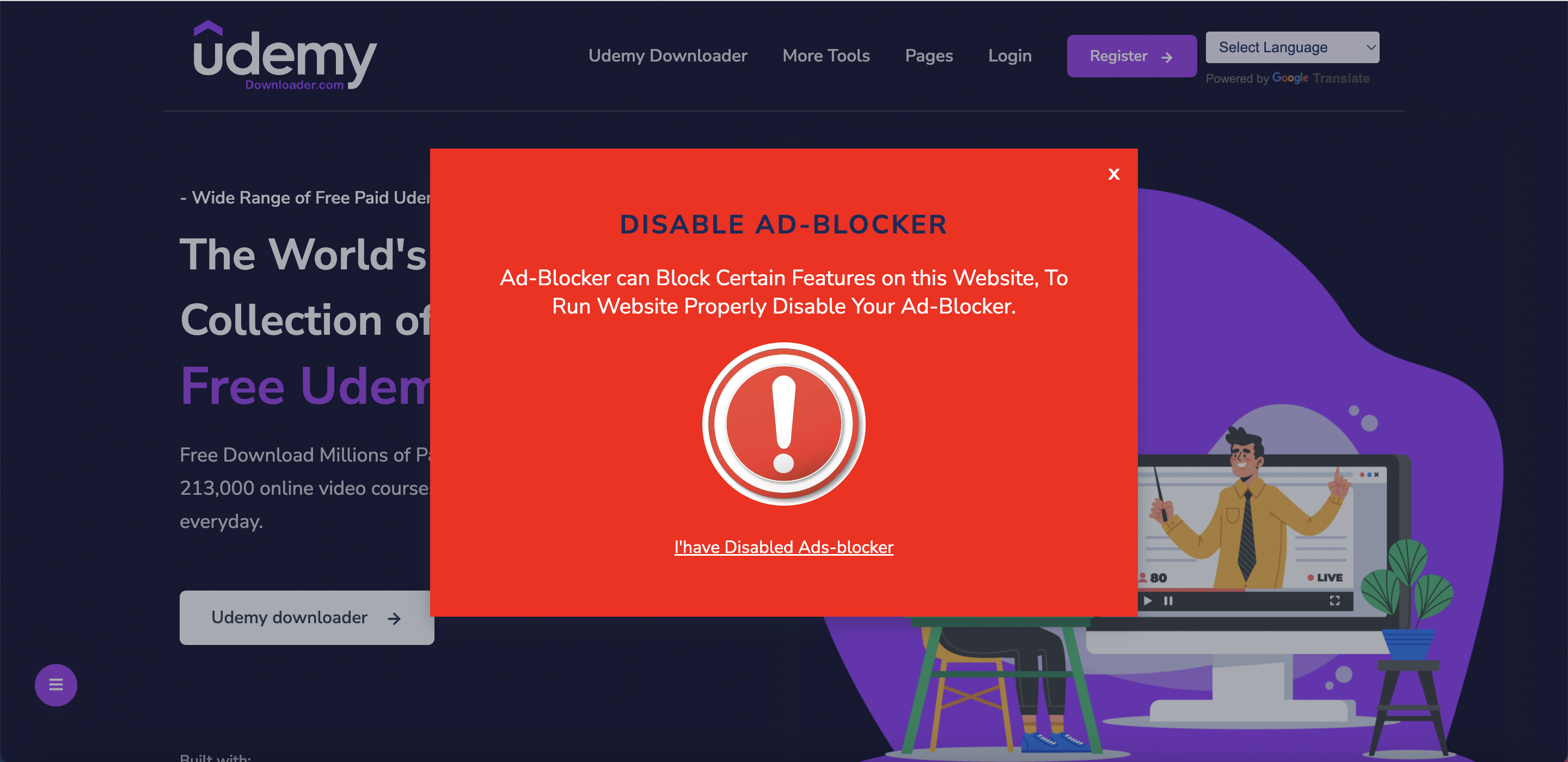 udemy-downloader.com: detection · Issue #20229 · uBlockOrigin/uAssets ...