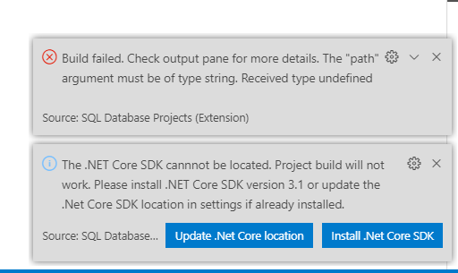 Receive an unhandled error while building a database project if .NET ...