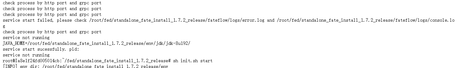 sh init.sh start failed · Issue #3884 · FederatedAI/FATE · GitHub