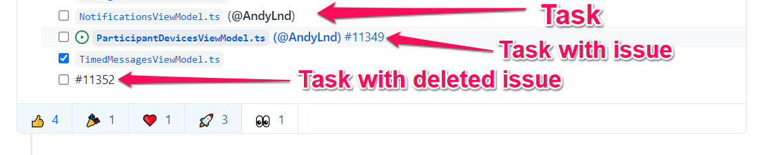 Task list: Deleting an issue deletes the original content · community ...