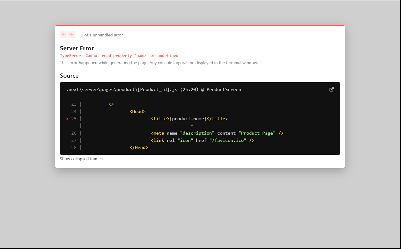 Page Crashes when Reloading : Works Perfectly when coming to the page ...