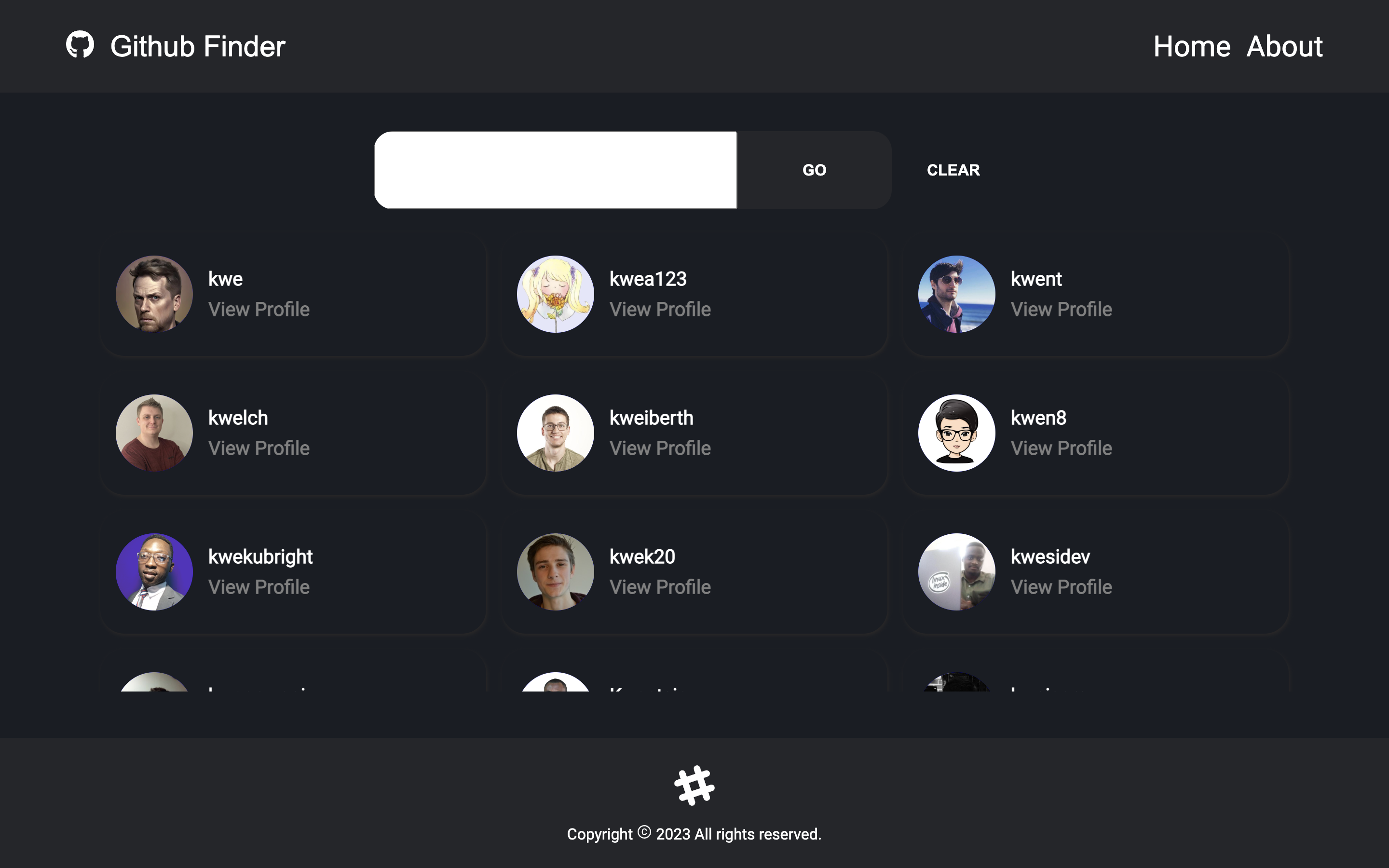 GitHub - kwe92/Github-Finder-React-App: A complete custom overhaul of ...