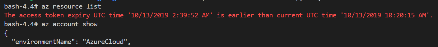 CLI Error - The access token expiry UTC time · Issue #4722 · Azure ...