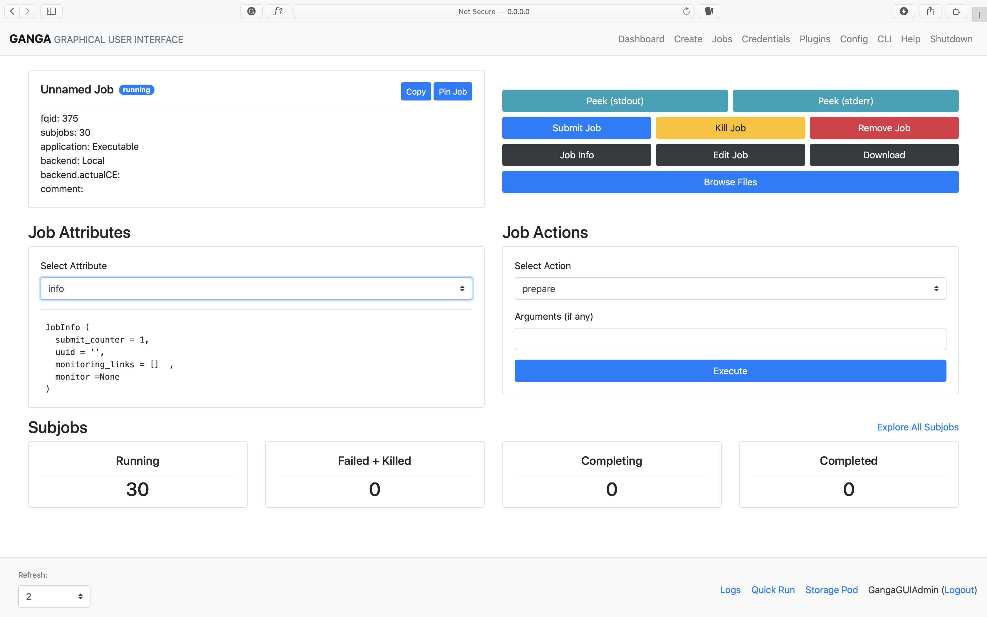 Project GangaGUI (Start Point) · Issue #1663 · ganga-devs/ganga · GitHub