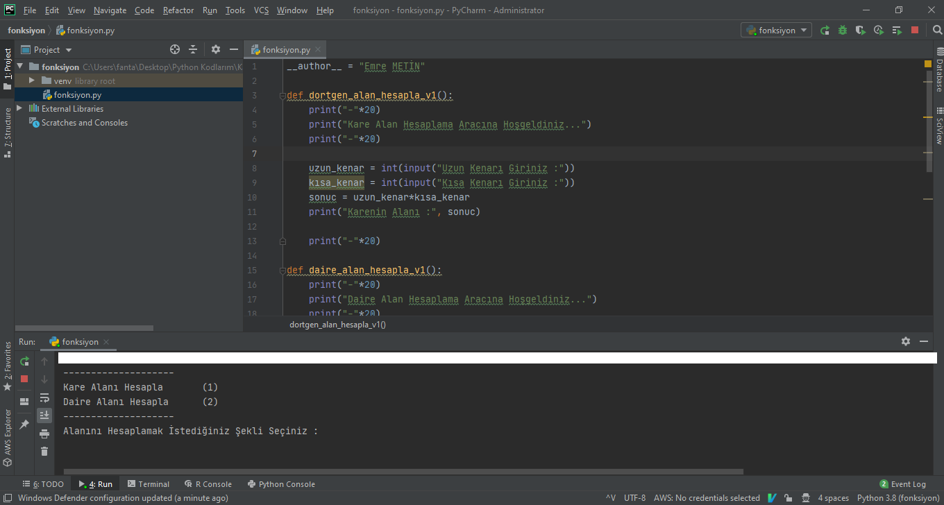 GitHub - flyophy/PyCharm-SQUARE-and-CIRCLE-AREA-CALCULATOR: PyCharm ...