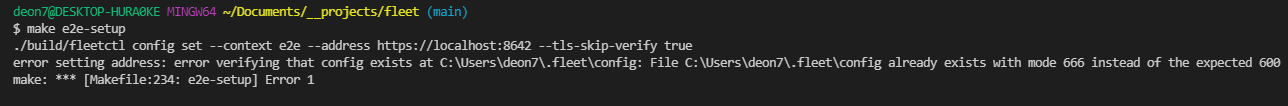 Fix e2e tests on Windows · Issue #2425 · fleetdm/fleet · GitHub