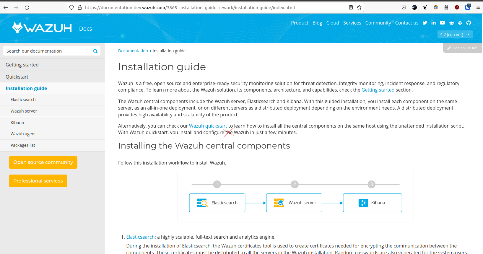 Change suggestions for the new Installation guide draft · Issue 4645