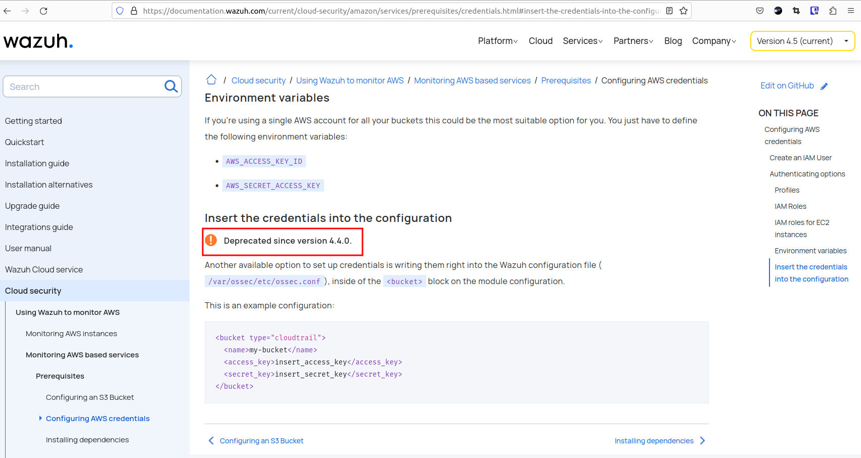 Setting up credentials in ossec conf issue 6363 wazuh wazuh