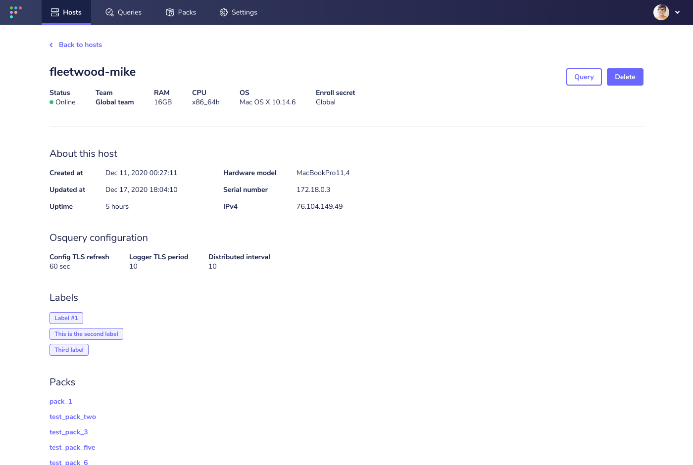 Querying from the host details page · Issue #441 · fleetdm/fleet · GitHub