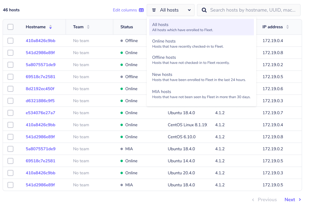 Add the ability to perform "AND" filtering on the "Manage hosts" page ...