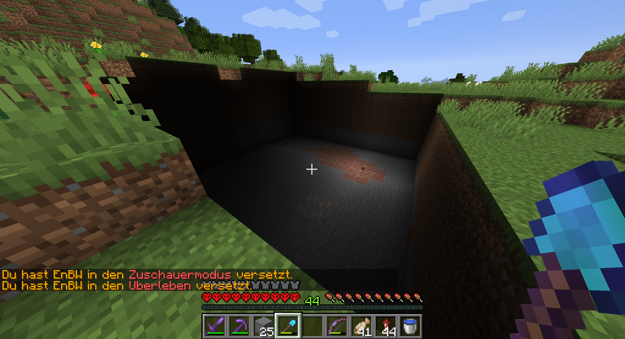 Chunks disappearing when trying to break a block inside of is ...