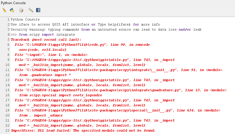 _ufunc ImportError: DLL load failed · Issue #38372 · qgis/QGIS · GitHub