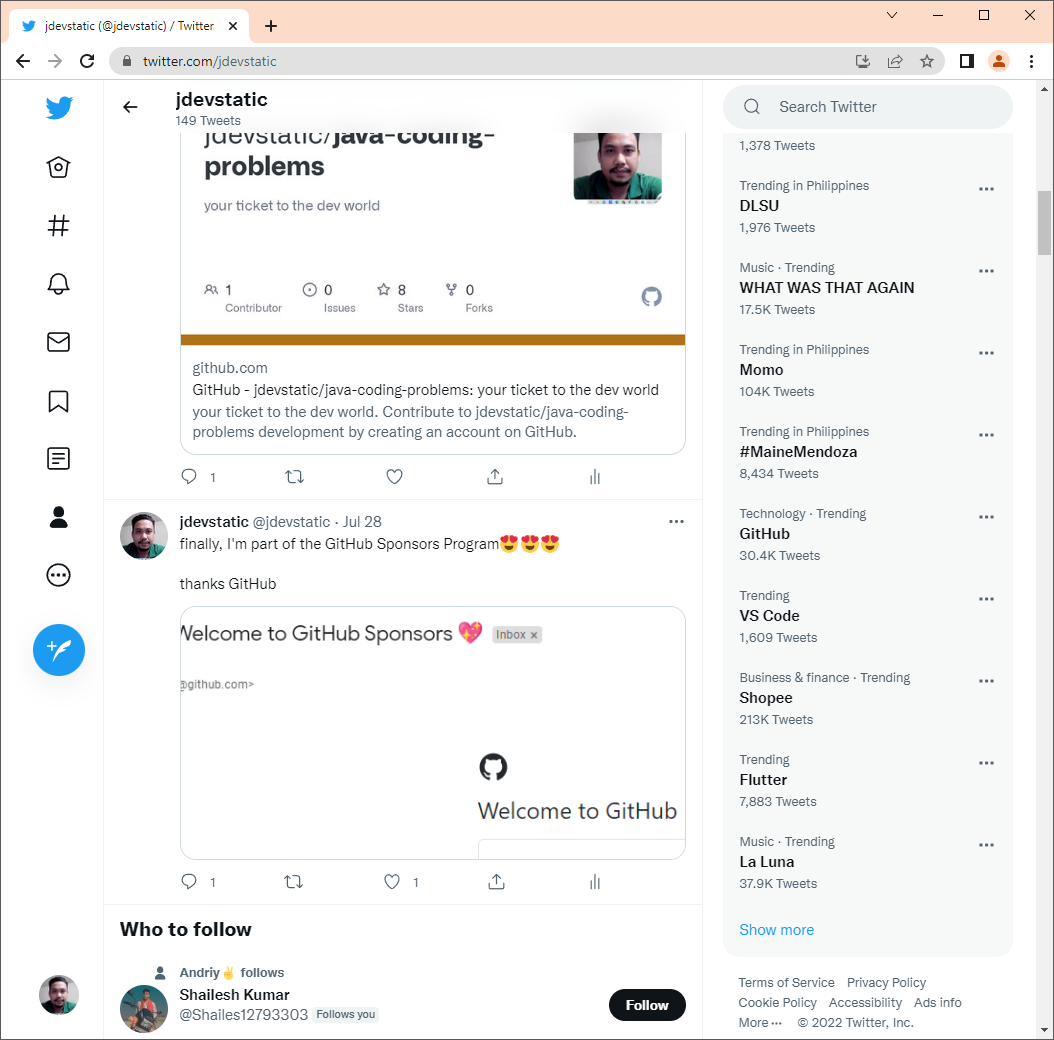 [Issue] Regarding Profile Page · community · Discussion #34375 · GitHub