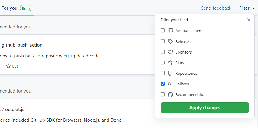 "Following" feed is empty · community · Discussion #35629 · GitHub