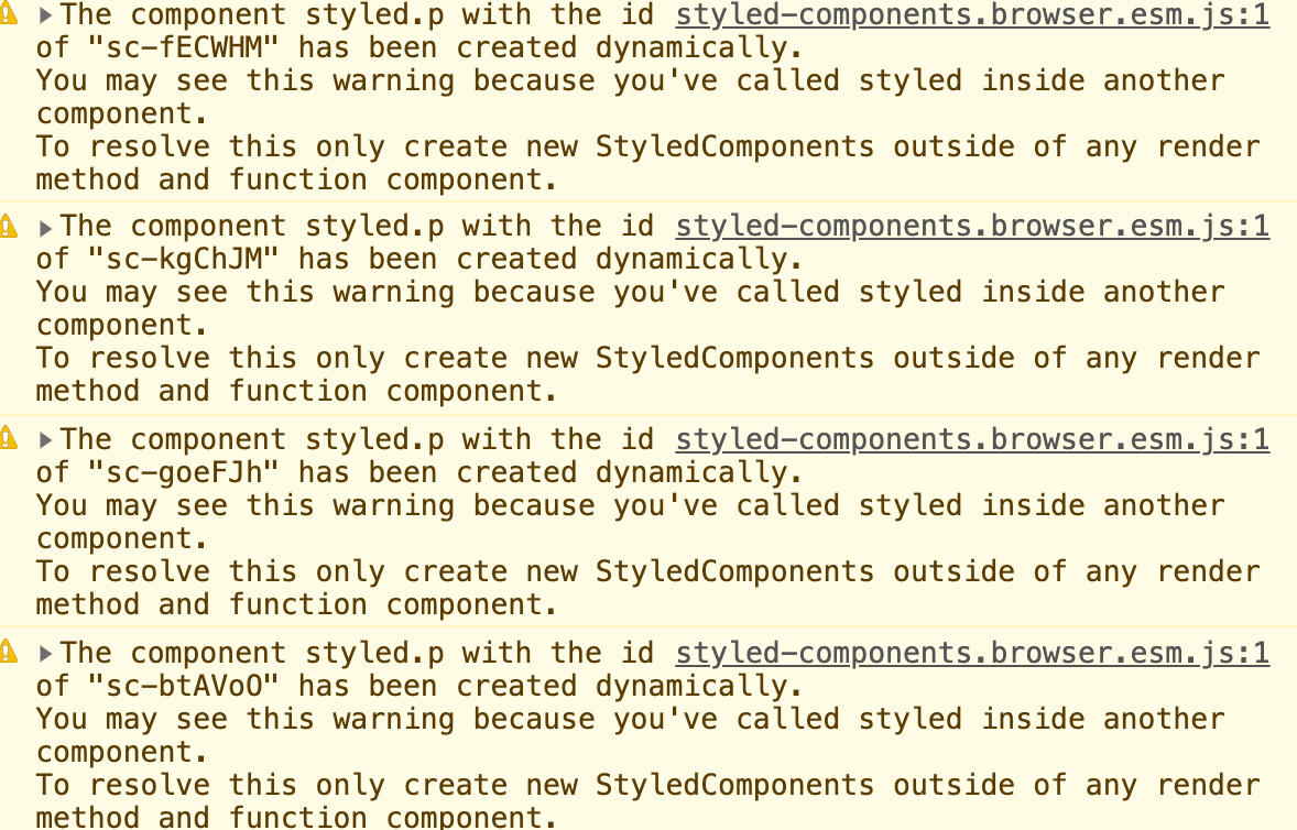 How do dynamic elements style? You'll get a warning if you write like ...