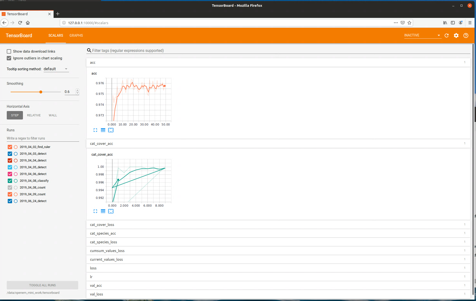 Tensorboard example