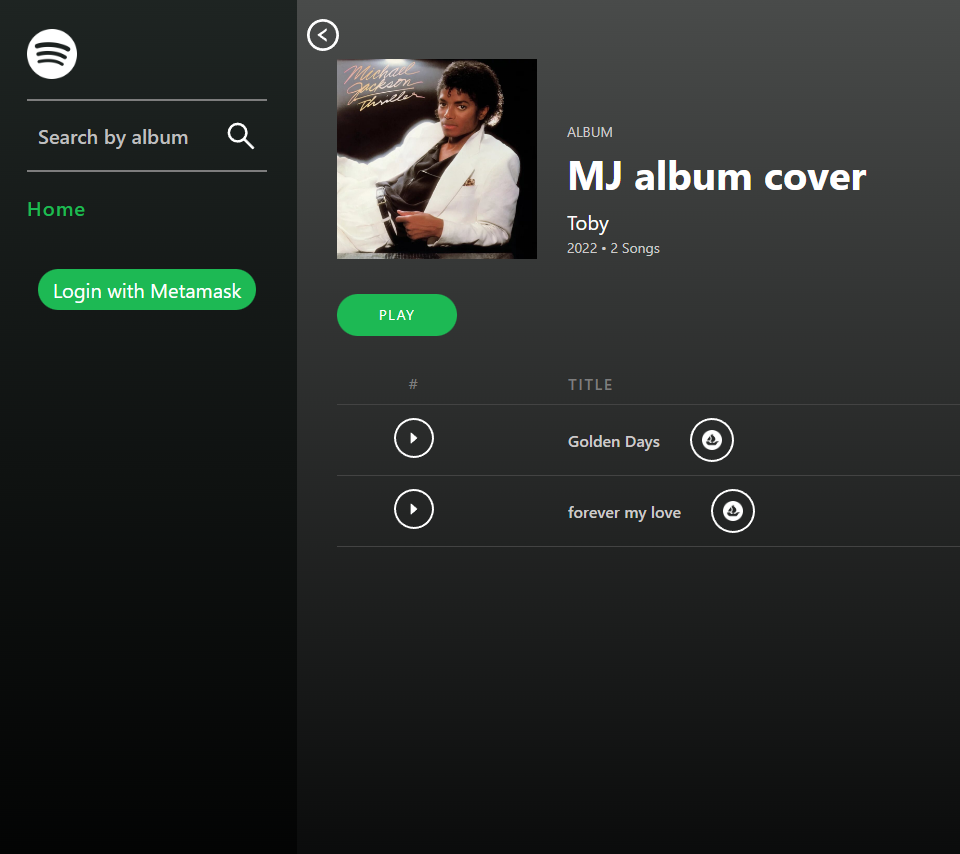 Spotify expanded menu