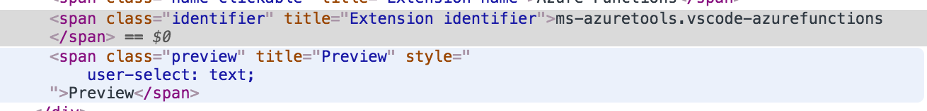 Triple click to copy extension id from editor copies a lot of other ...