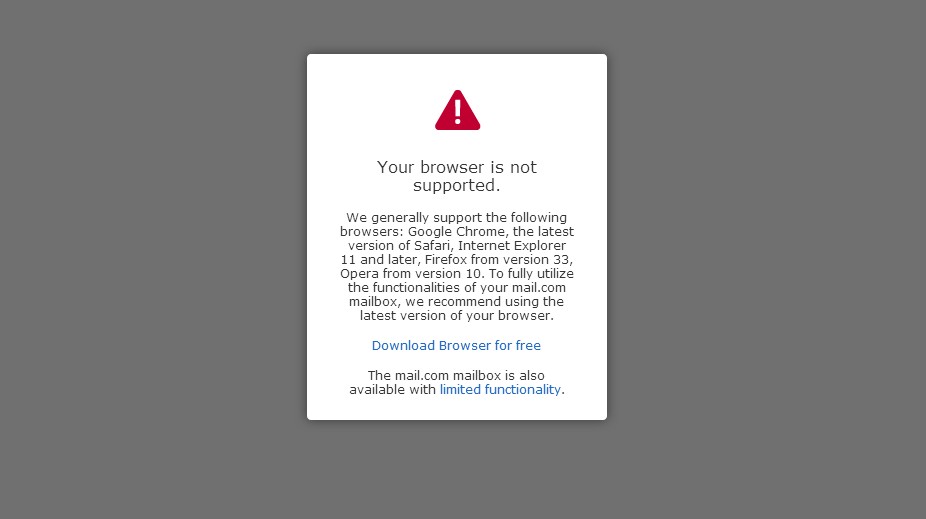 mail.com browser not supported · Issue #175 · Feodor2/Mypal68 · GitHub