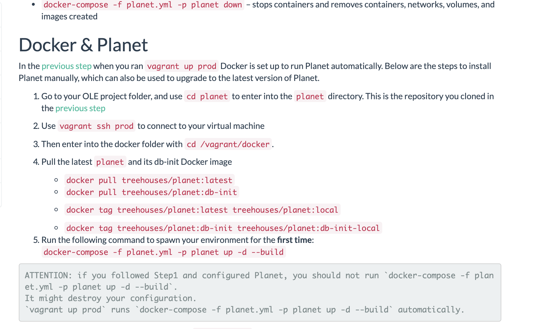 Warning text in docker tutorial poorly positioned issue 2556 open