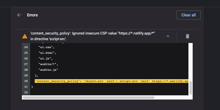 Pilot a Lighthouse-style guide for Chrome Extension errors · Issue #103 ...