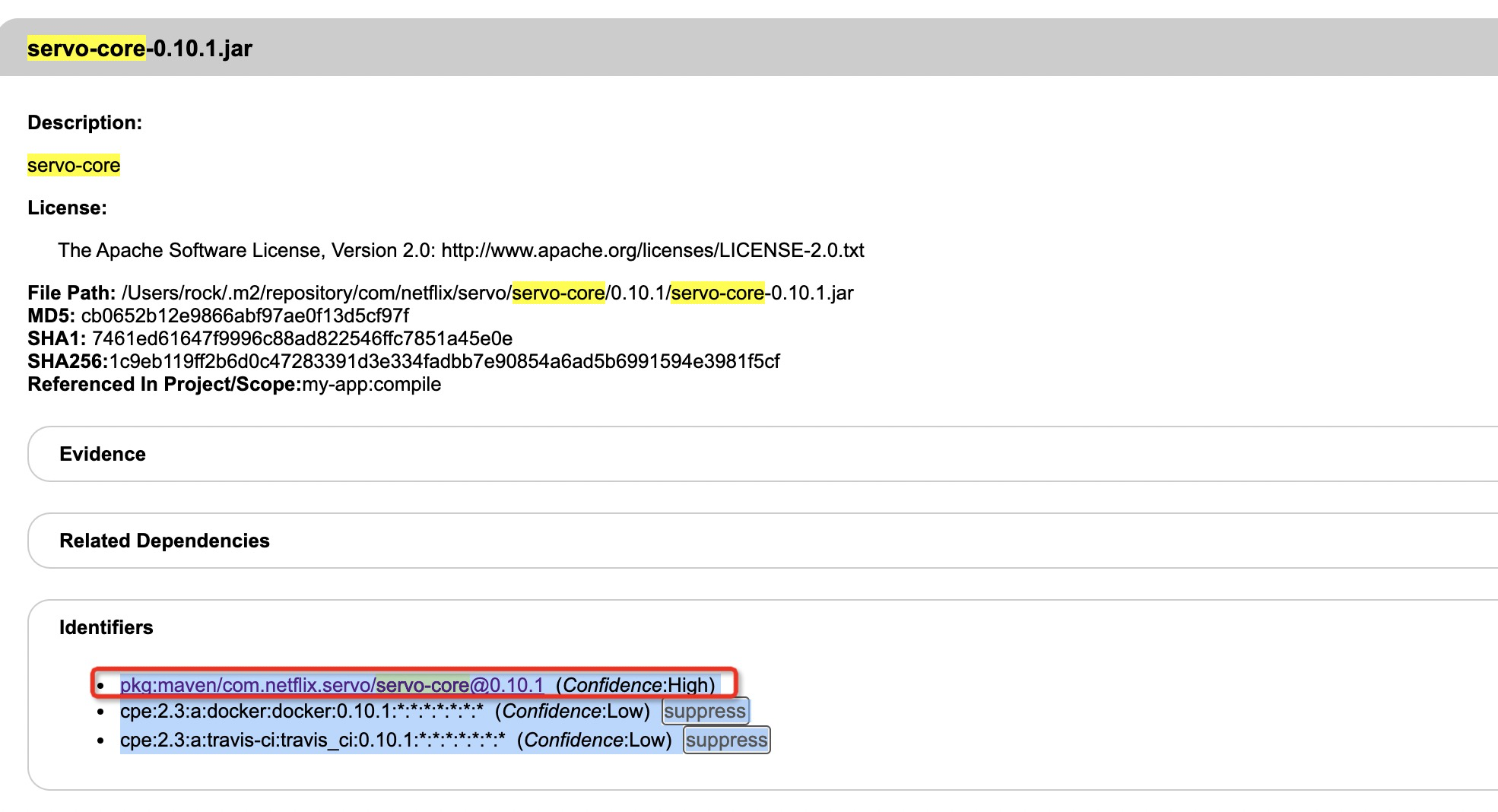 False Positive on · Issue 4025 · jeremylong