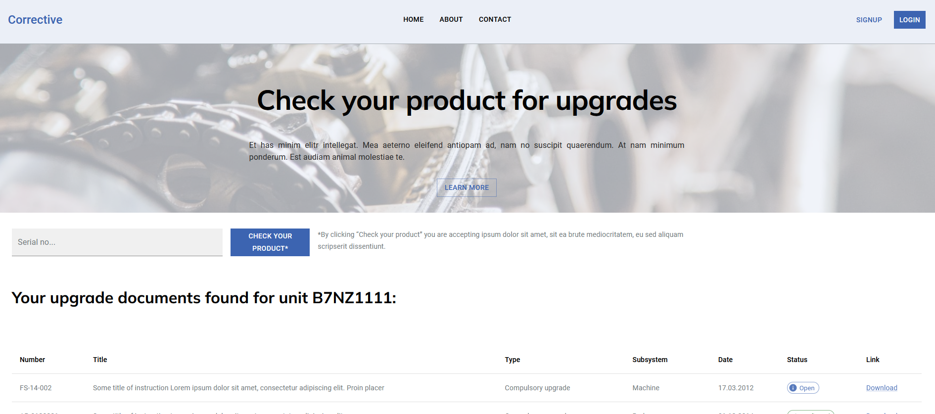 Corrective screenshot