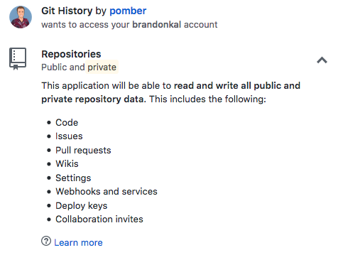Extreme permissions request