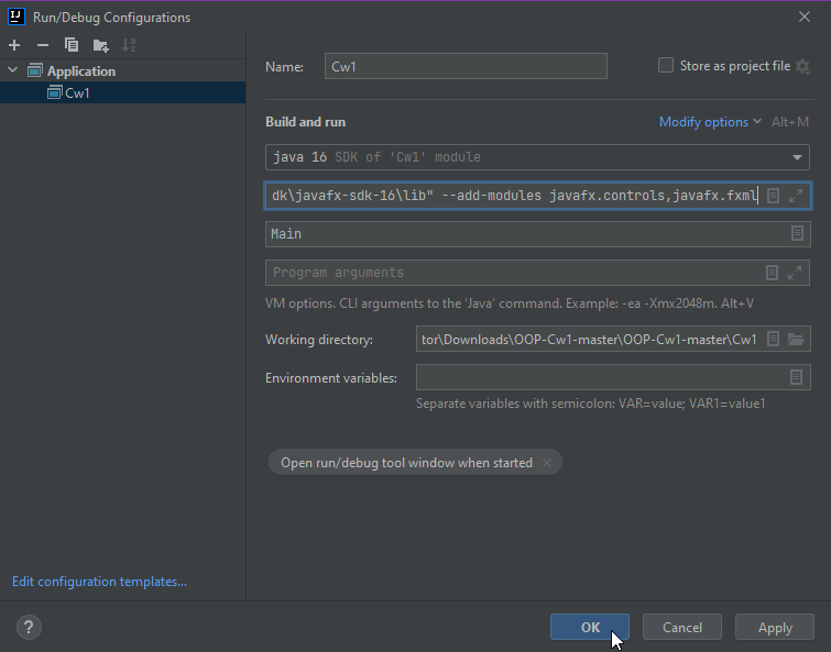 GitHub - CCyban/OOP-Cw1: A Java project called Cw1. The project uses ...