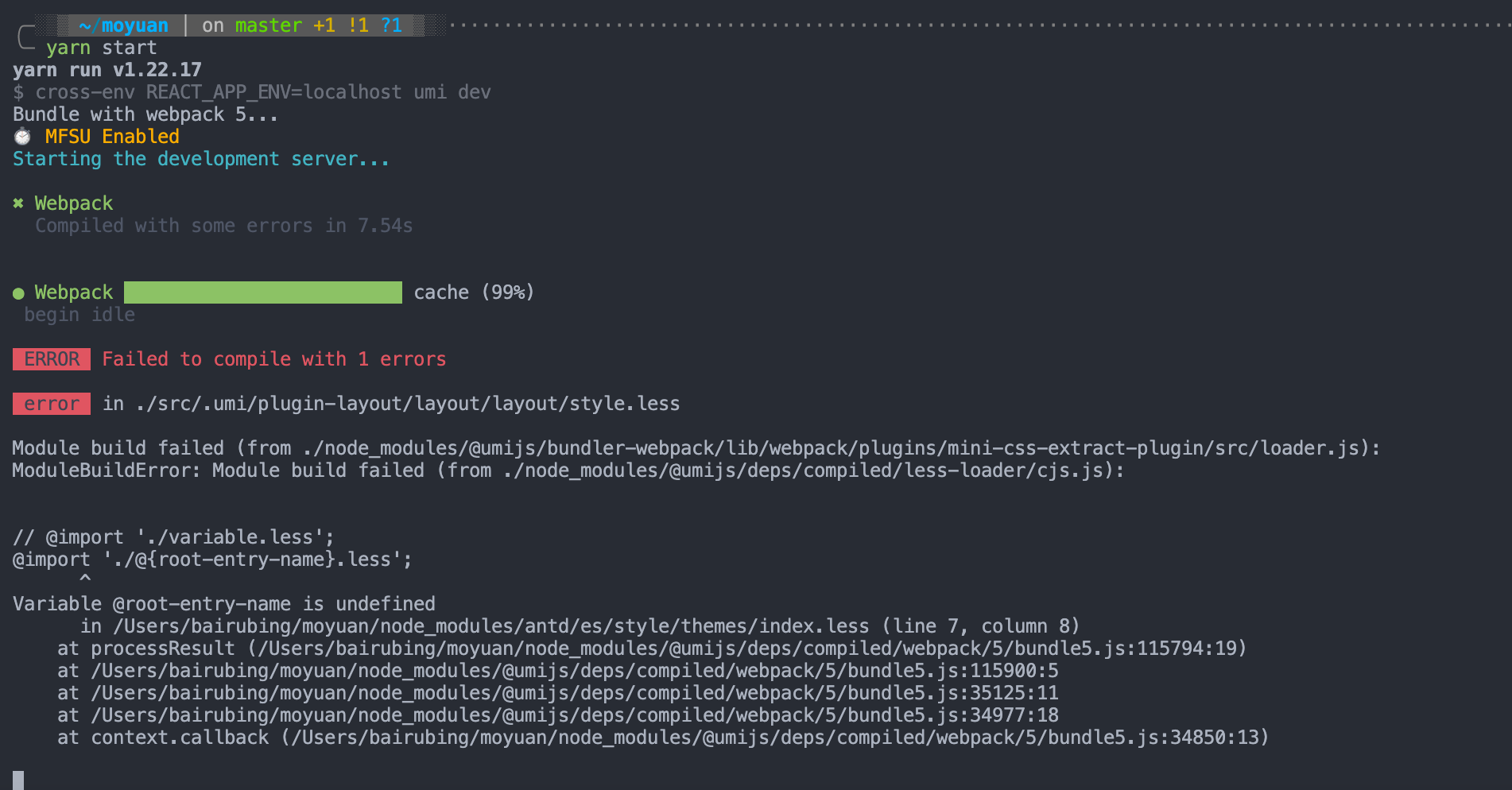 Undefined Root 升级到最新的npm版本之后,构建失败Variable @root-entry-name is undefined · Issue #7883 ...