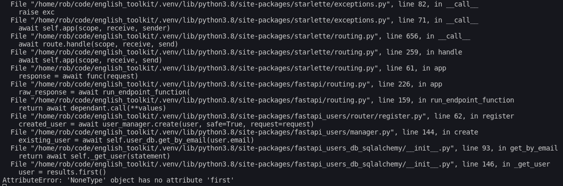 AttributeError: 'Table' object has no attribute 'email' · Issue #914 ...