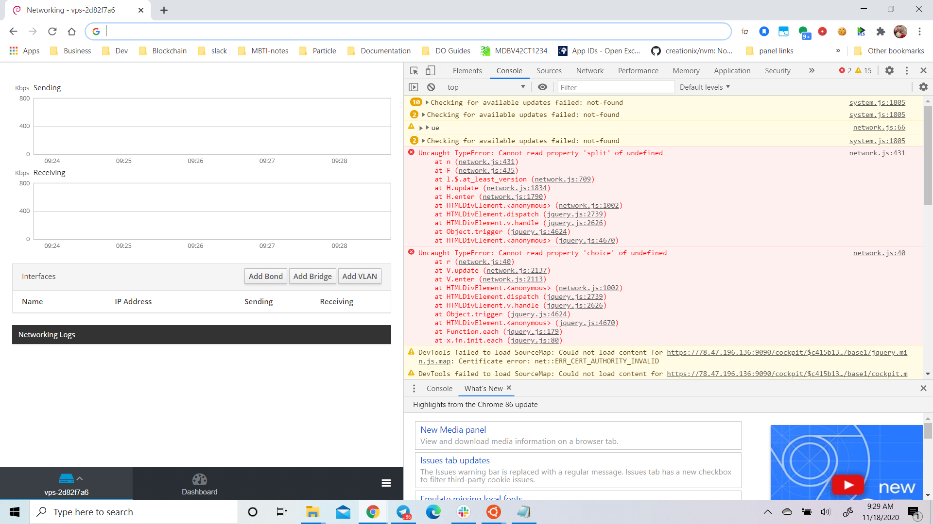 unable to view send and receive in networking · Issue #14921 · cockpit ...