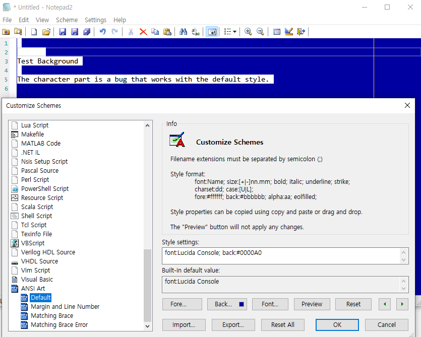 Back Ground Color · Issue #98 · zufuliu/notepad4 · GitHub