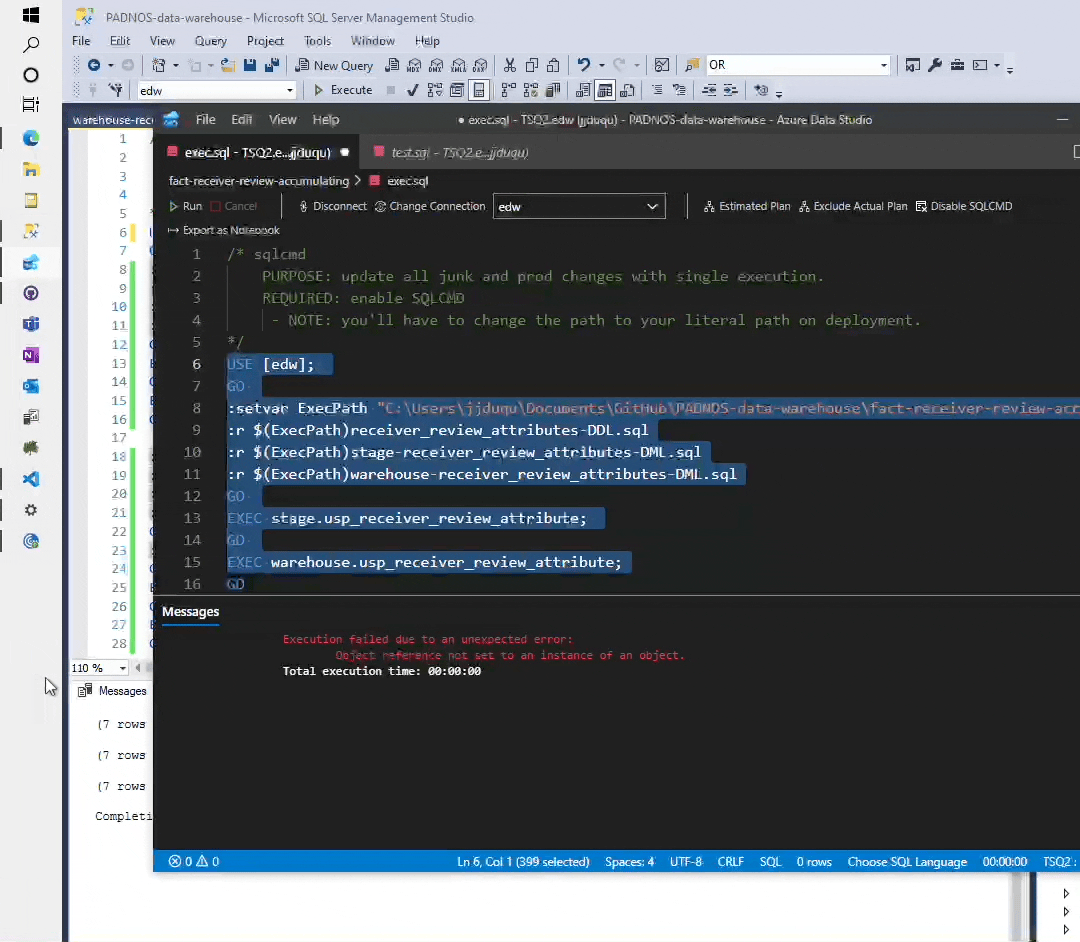 SQLCMD in TSQL not working in ADS · Issue #20119 · microsoft ...