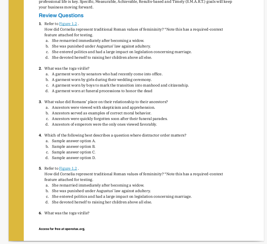 world history eoc assessment formatting for required context · Issue