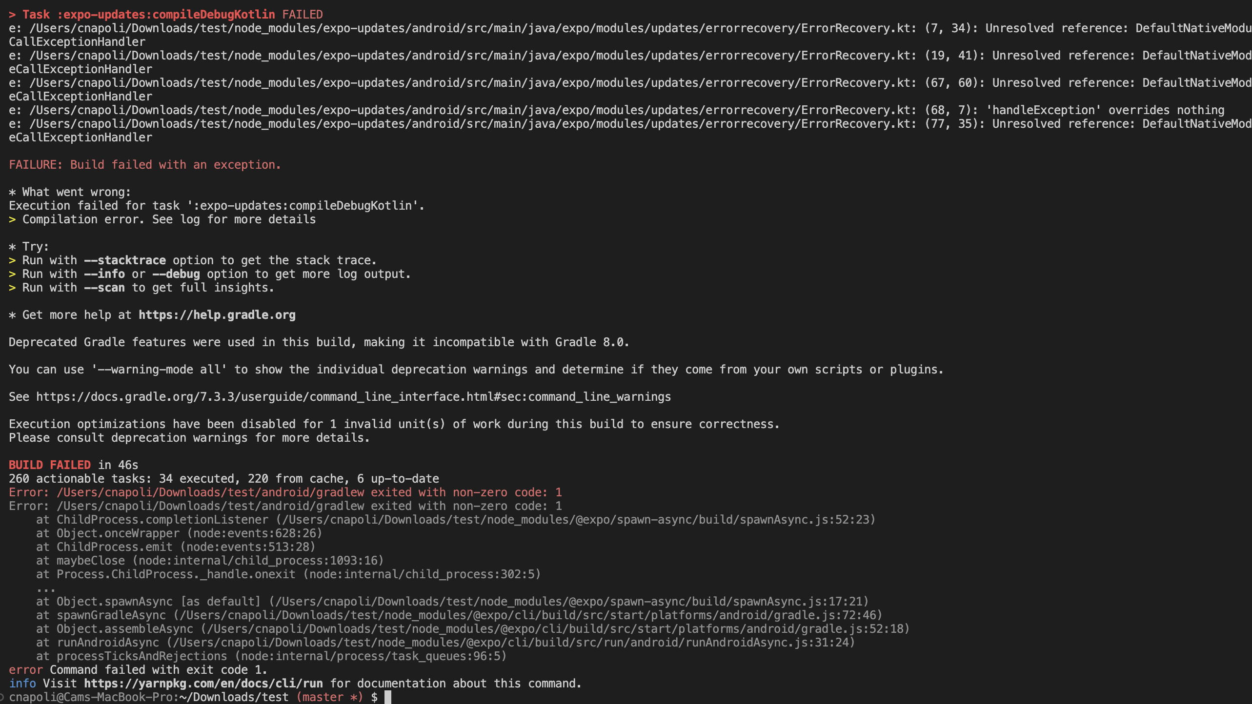 Expo updates V0 14 6 Bare Workflow Build Issue Issue 19867 Expo 