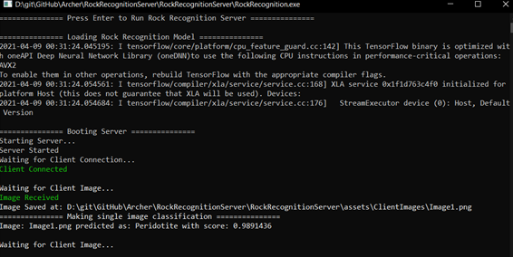 GitHub - MichaelAlvarado/RockRecognitionServer: Tcp Server for Rock ...