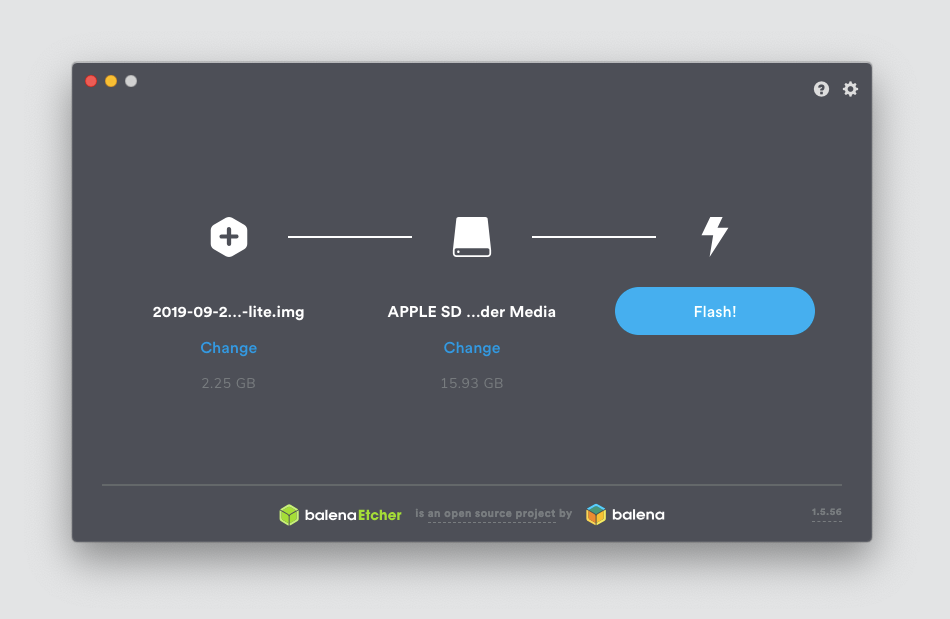 balenaEtcher don't show full names of file and card reader. Instead the ...