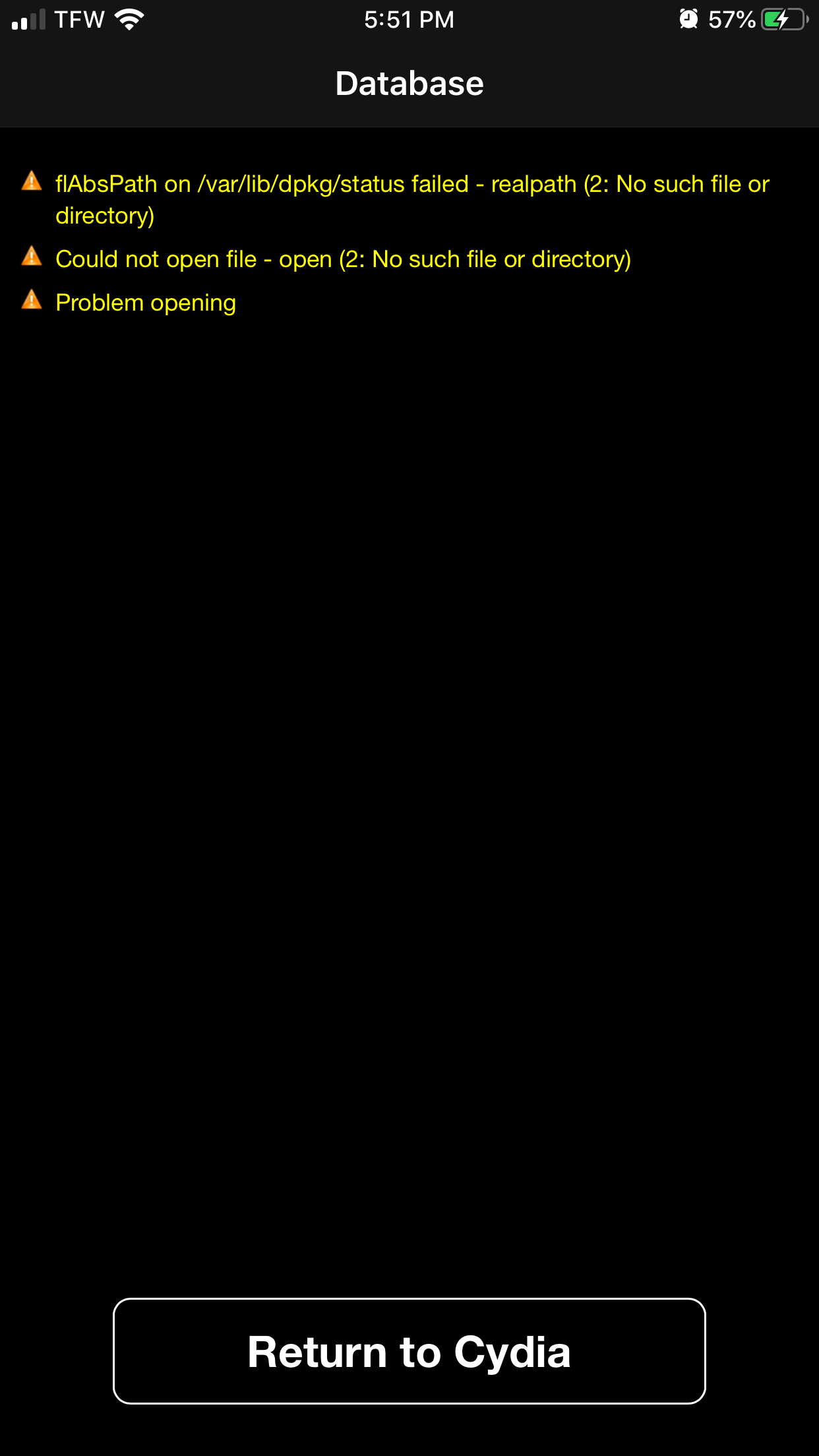DPKG_LOCKED when trying to update packages in Cydia · Issue #468 ...