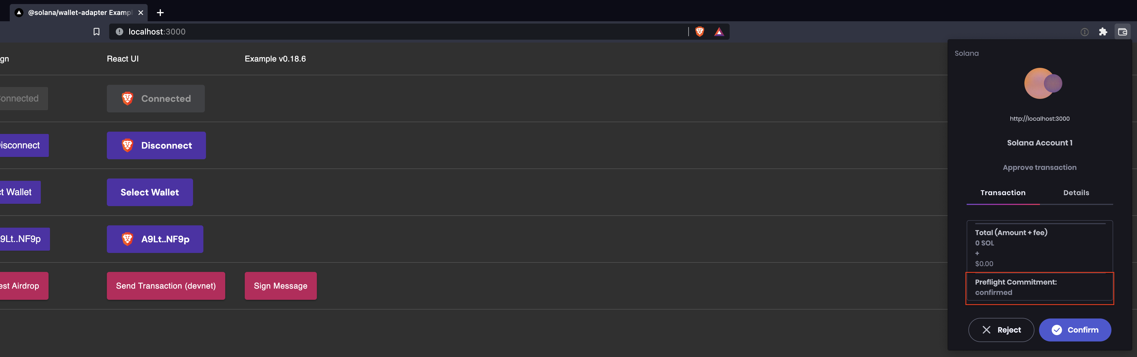 Brave wallet adapter gives "Signature verification failed" · Issue 478