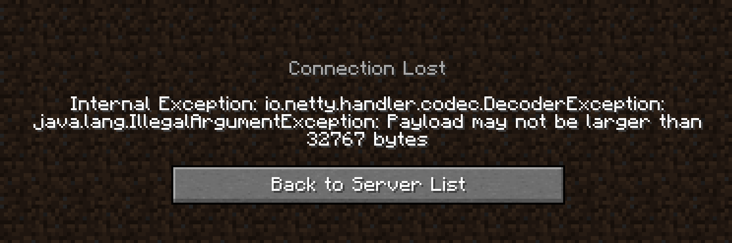kicked with "payload may not be larger than 32767 bytes" when uploading  file with the file card - bytemeta