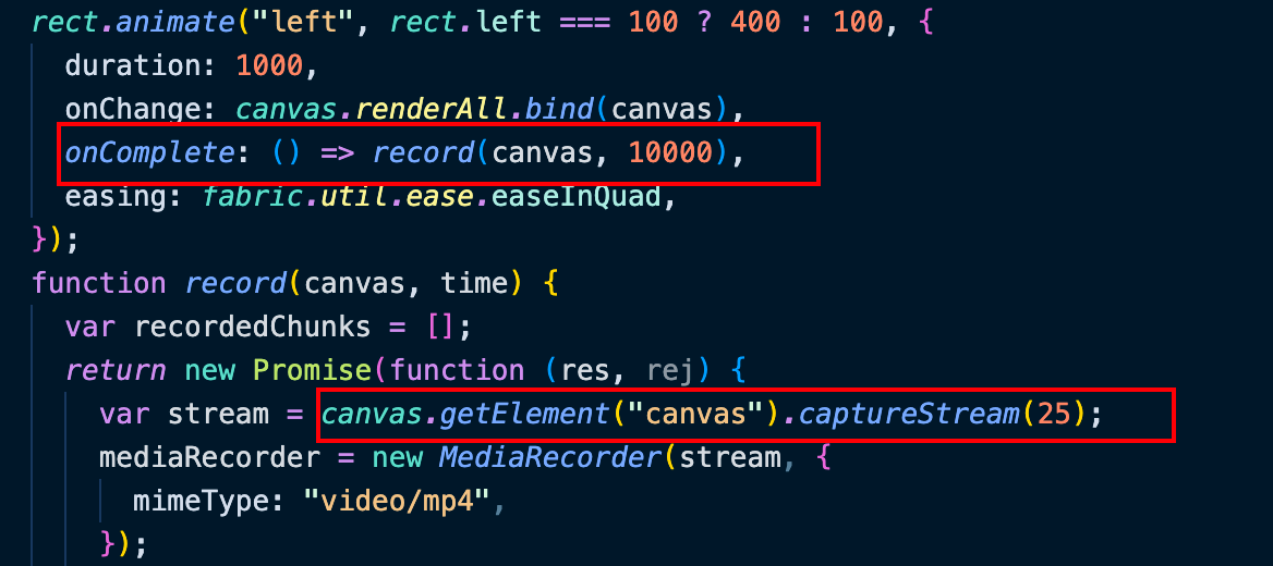 How can we use captureStream() api for fabric Canvas? · fabricjs fabric