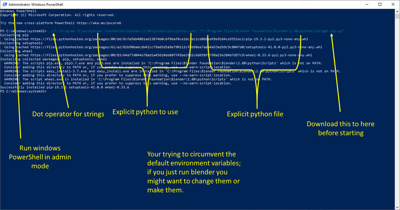 Error installing pip for blender 2 81 issue 202 domlysz blendergis