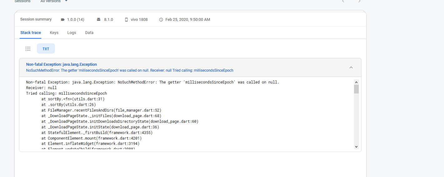 java.lang.Exception NoSuchMethodError The getter