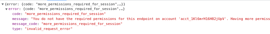 permission denied id returned 1 exit status dev c++ -... `You do not have required the permissions for this endpoint on account ...