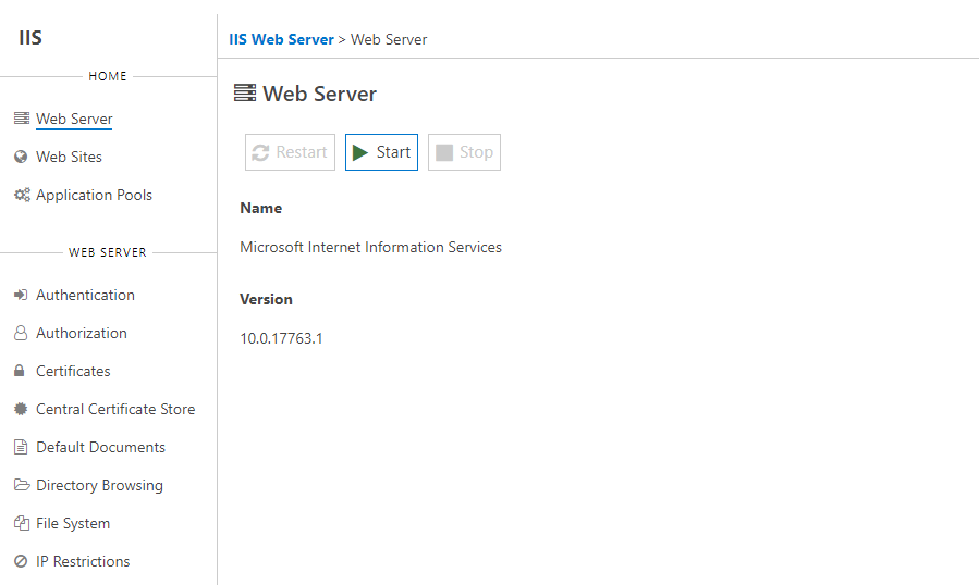 Show status of server · Issue #431 · microsoft/IIS.WebManager · GitHub