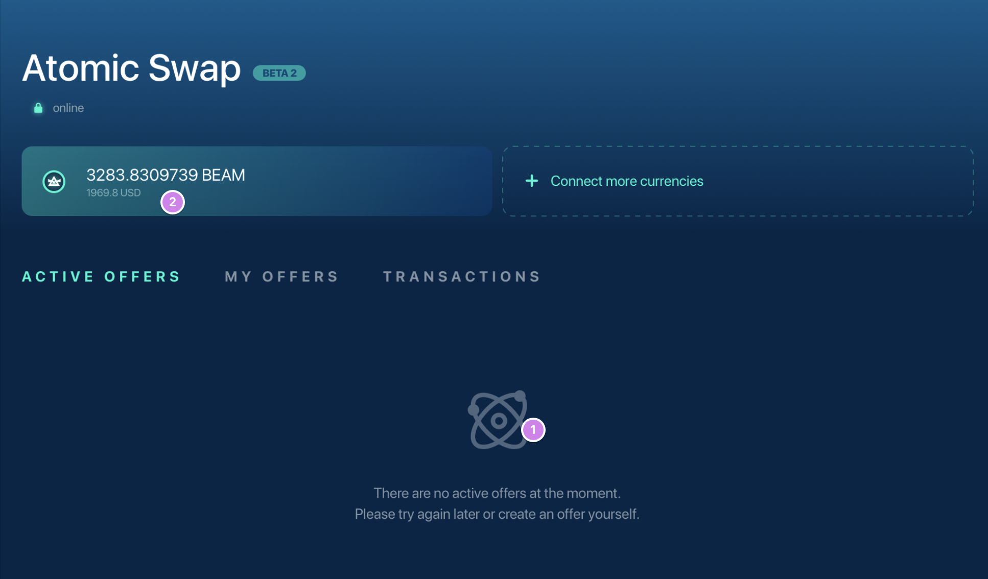 Atomic swap. Coins connection flow. · Issue #413 · BeamMW/beam-ui · GitHub