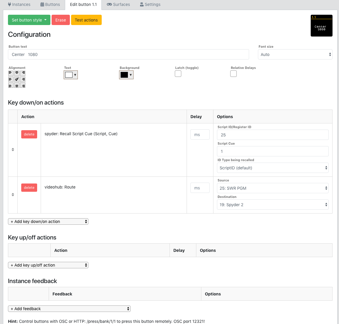 after importing config files some buttons do not show the actions in ...