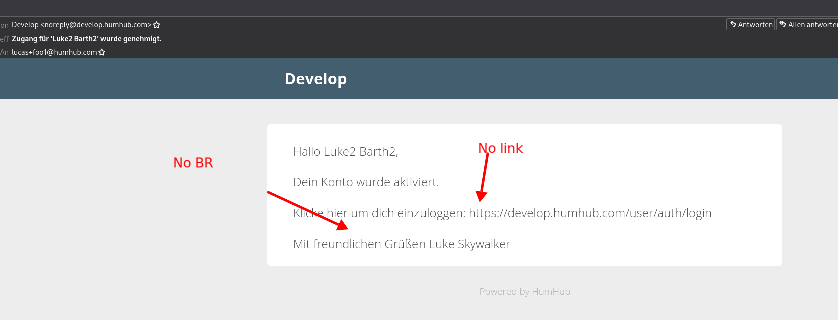 User Approval Mail Markdown > EMail · Issue 5766 · humhub/humhub · GitHub